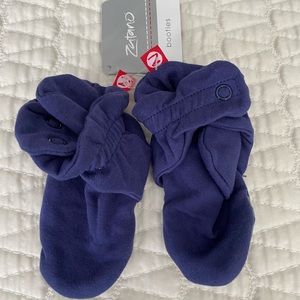 Zutano COTTON GRIPPER BABY BOOTIE - TRUE NAVY 12M NWT